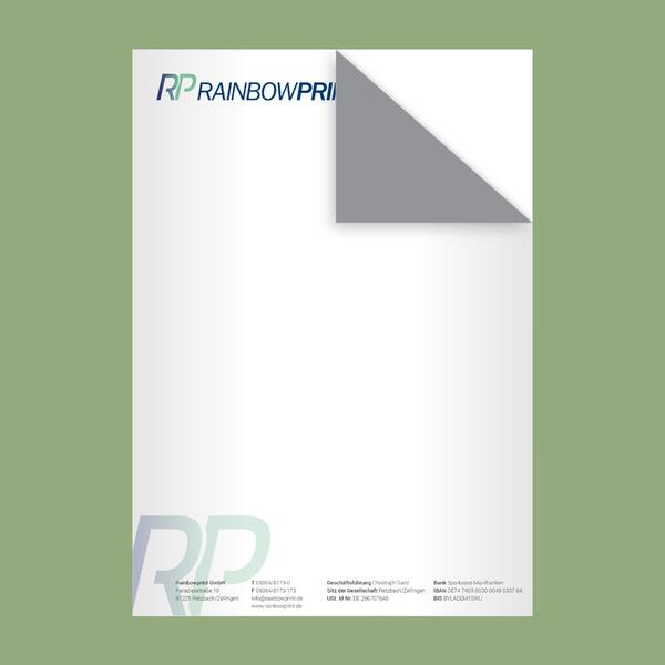 Produktbild fr 'Briefpapier DIN A4 (21 x 29,7 cm), 2/1-farbig bedruckt'