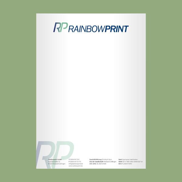 Produktbild für 'Briefpapier DIN A4 (21 x 29,7 cm), 2/0-farbig bedruckt'