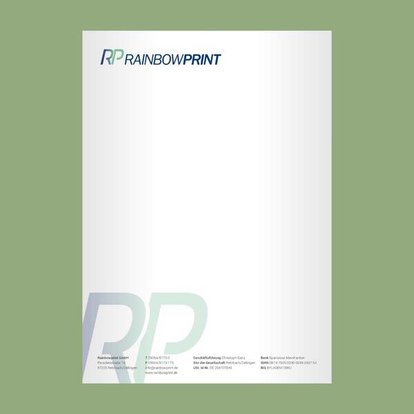 Produktbild für 'Briefpapier DIN A4 (21 x 29,7 cm), 4/0-farbig bedruckt'