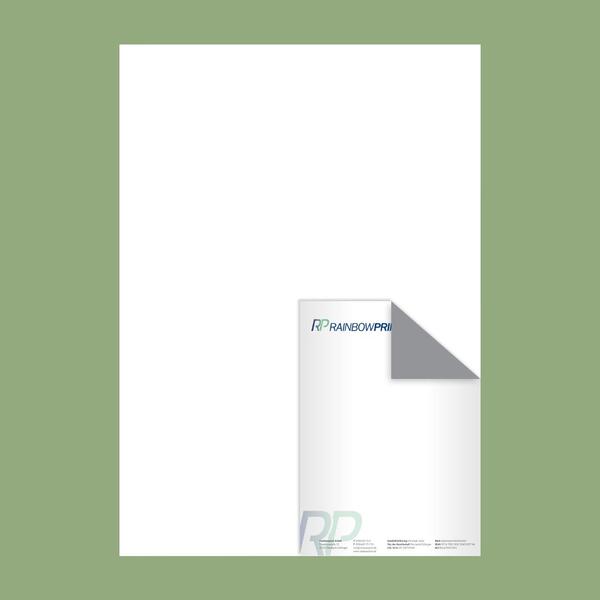 Briefpapier DIN A6 4/1 - farbige Vorderseite, einfarbige Rückseite