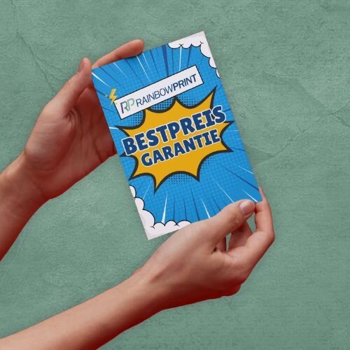 Ein Flyer von Rainbowprint mit dem Inhalt