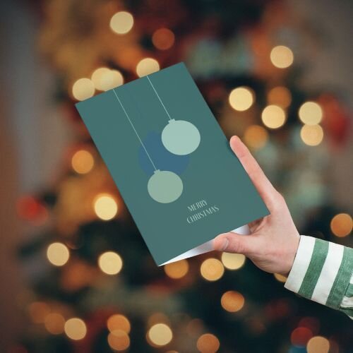Eine Weihnachtskarte zum aufklappen von Rainbowprint.