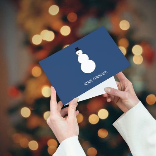 Eine Weihnachtskarte zum aufklappen von Rainbowprint.